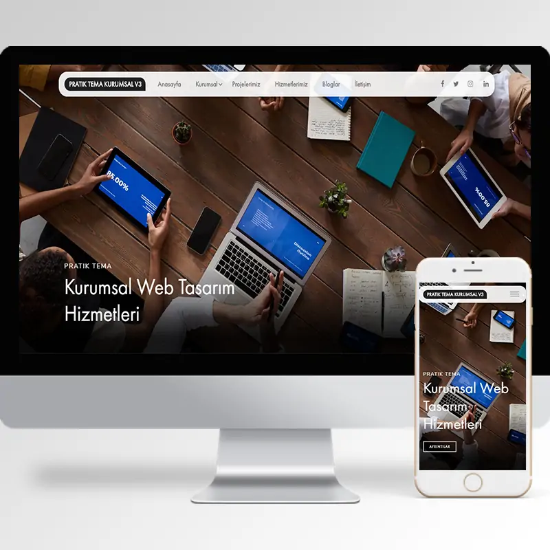 Kurumsal Firma Hazır Web Sitesi Yazılımı