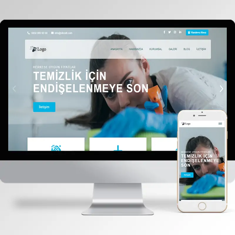 Temizlik Şirketi Hazır Web Sitesi Yazılımı
