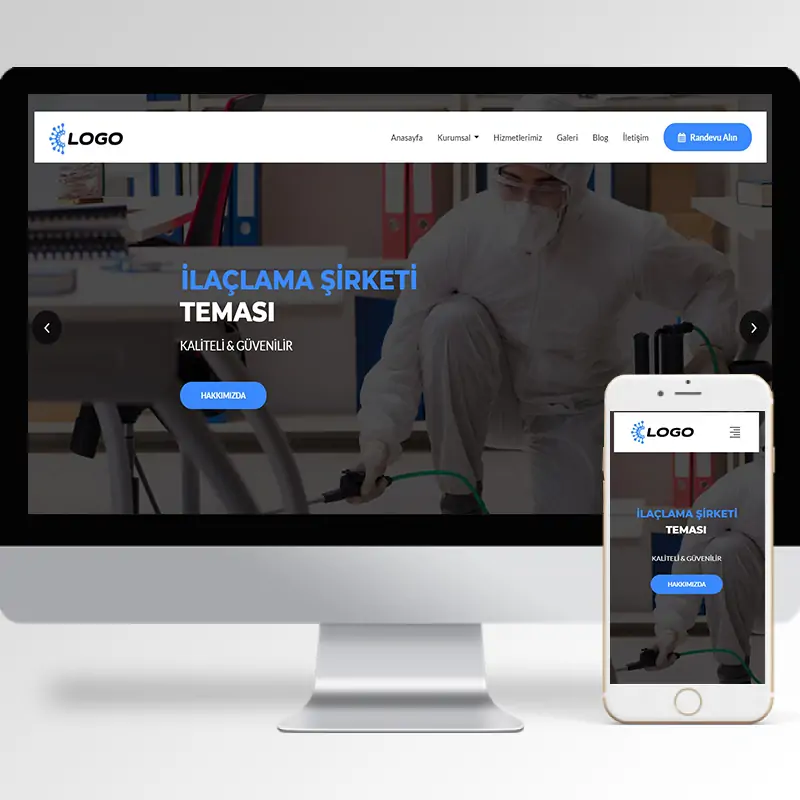 İlaçlama Şirketi Hazır Web Sitesi Yazılımı 4