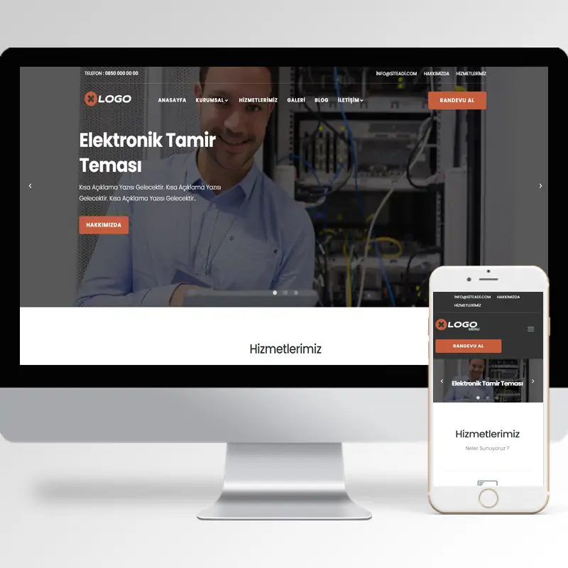 Elektronik Tamir Hazır Web Sitesi Yazılımı 6