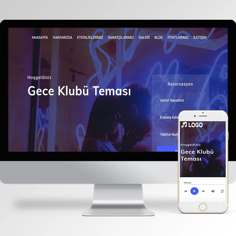 Gece Kulübü Hazır Web Sitesi Yazılımı 7