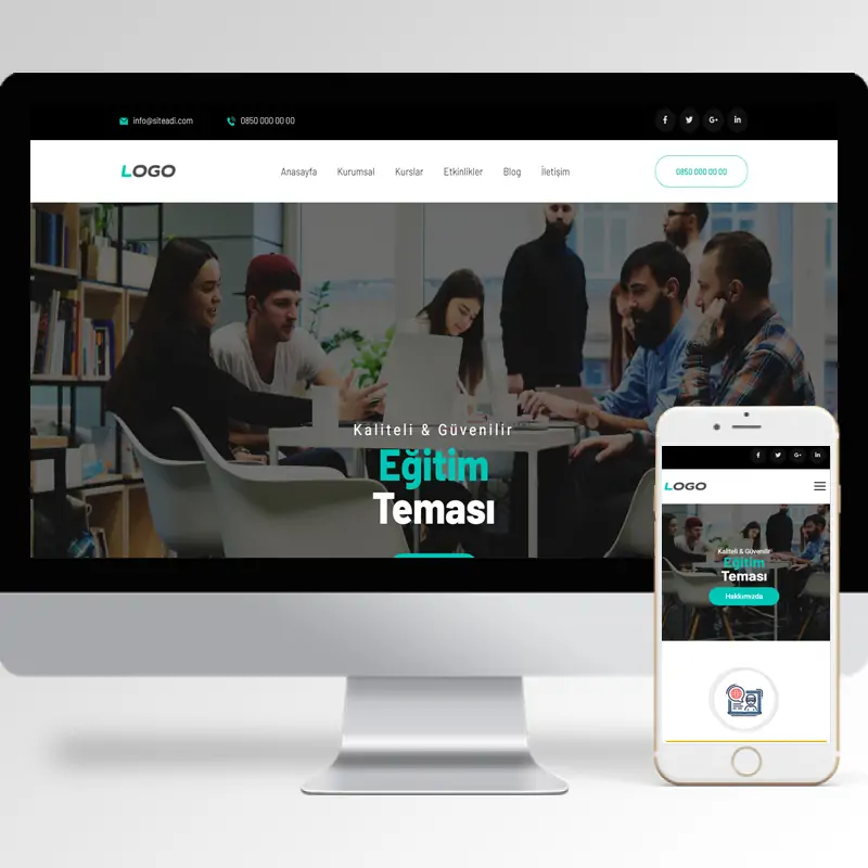 Eğitim Okul Hazır Web Sitesi Yazılımı 5