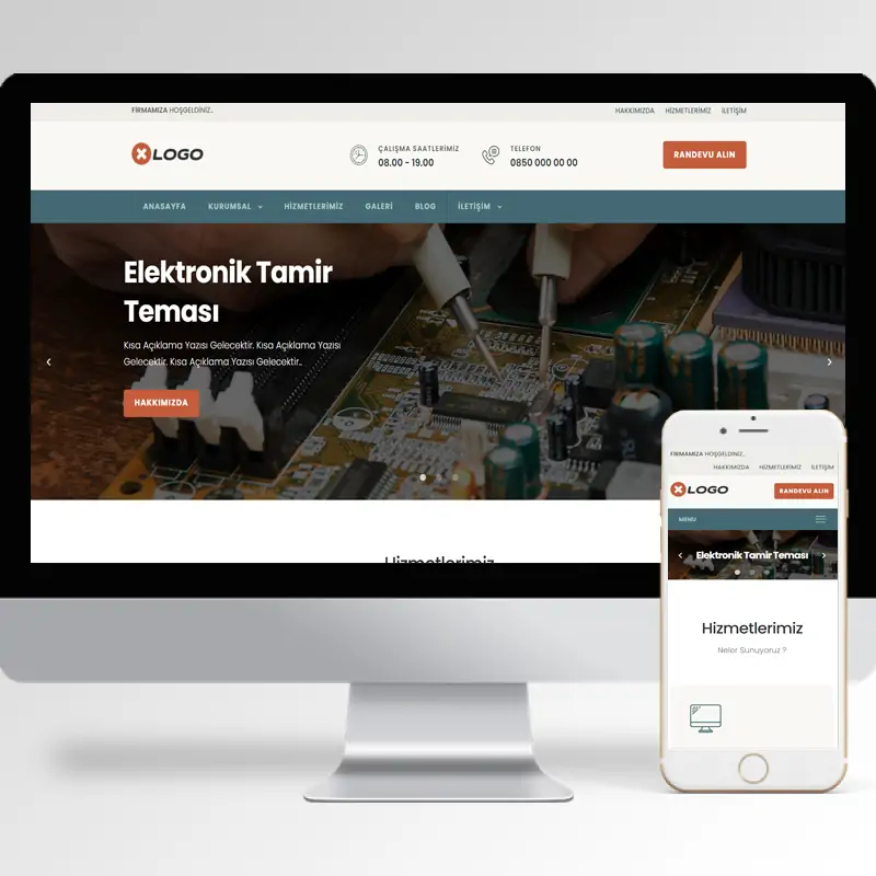 Elektronik Tamir Hazır Web Sitesi Yazılımı 4