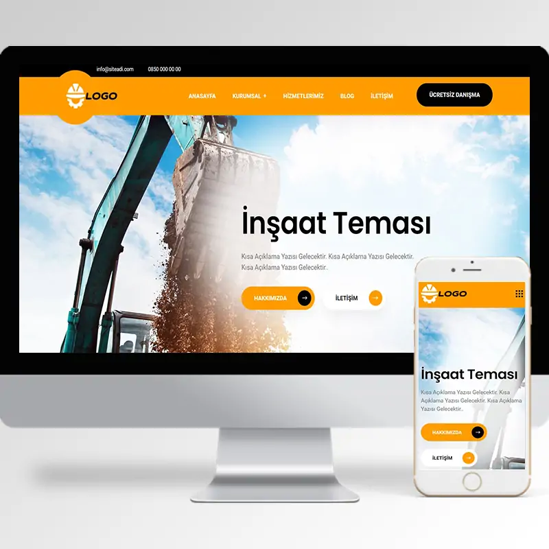 İnşaat Şirketi Hazır Web Sitesi Yazılımı 15