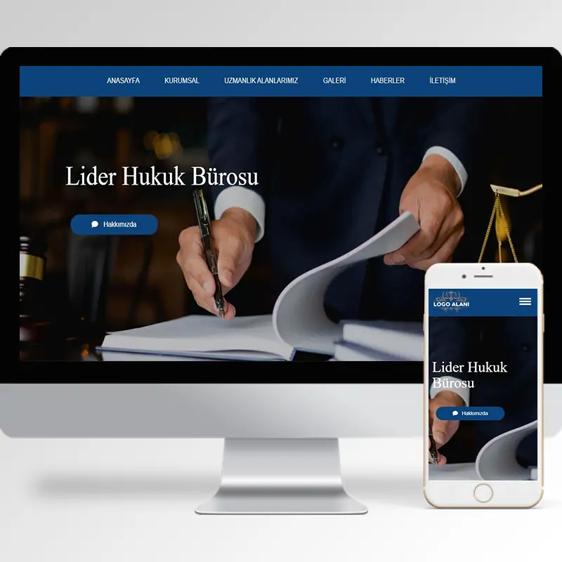 Avukat & Hukuk Bürosu Hazır Web Sitesi Yazılımı 6