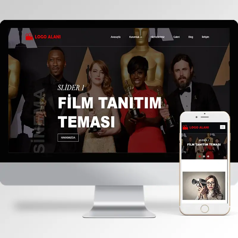 Film Tanıtım Hazır Web Sitesi Yazılımı