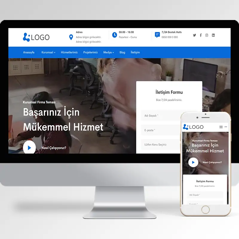 Kurumsal Firma Hazır Web Sitesi Yazılımı 18