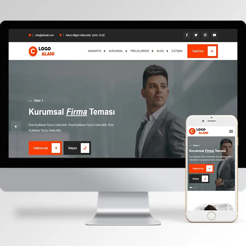Kurumsal Firma Hazır Web Sitesi Yazılımı 17