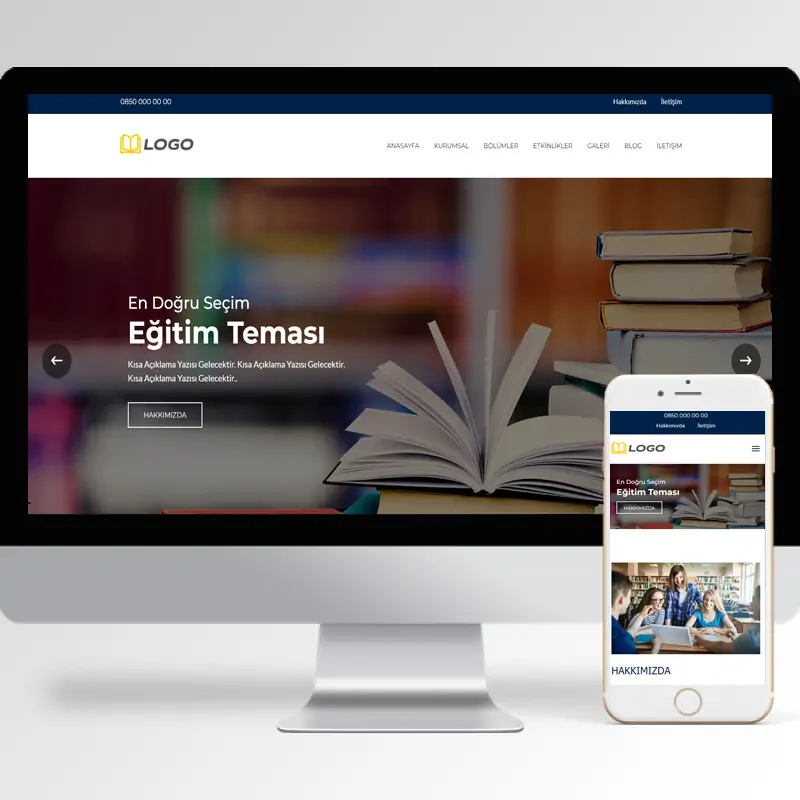 Eğitim Okul Hazır Web Sitesi Yazılımı 6