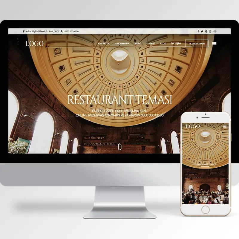 Restaurant Hazır Web Sitesi Yazılımı 5