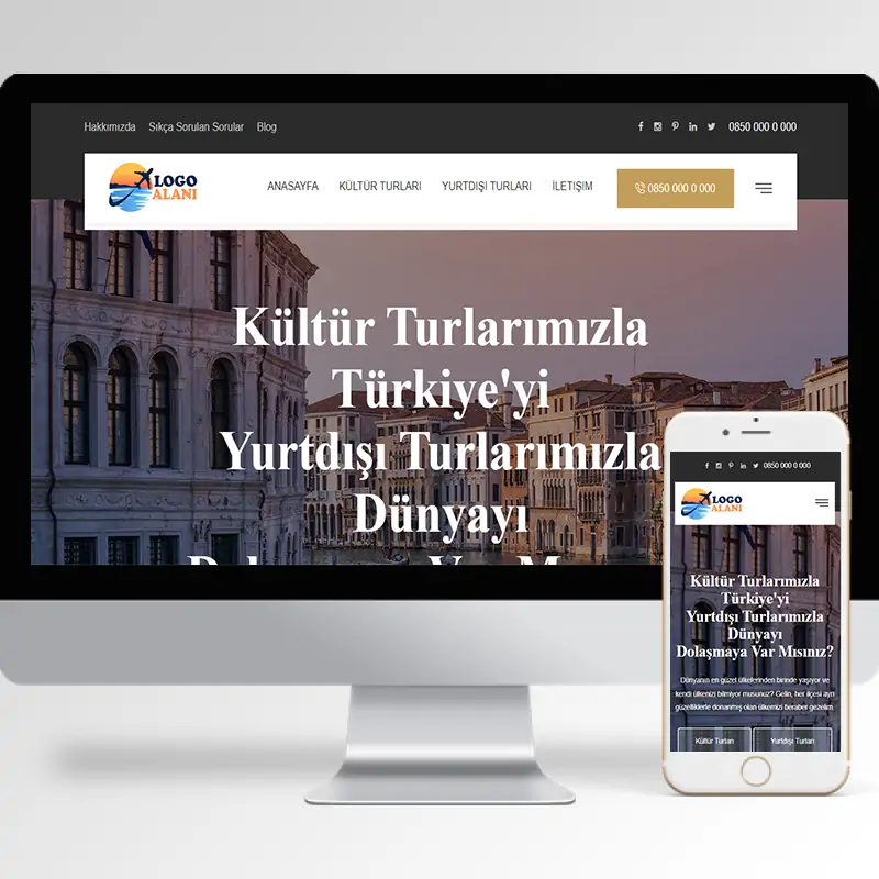 Tur & Gezi Hazır Web Sitesi Yazılımı